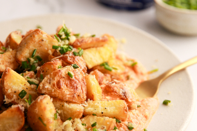Crispy Potatoes with Harissa Sauce