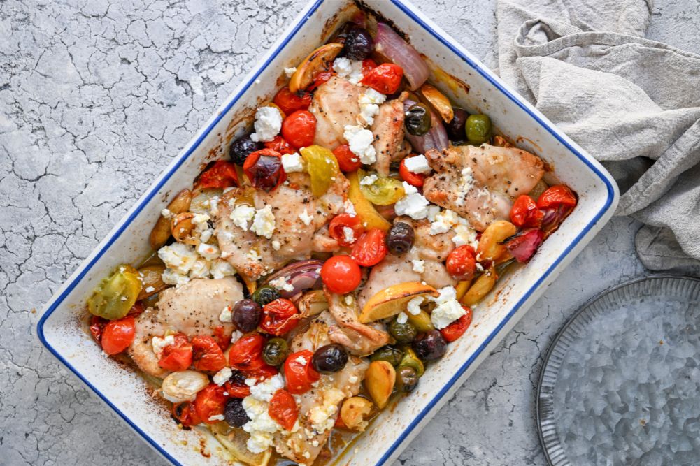 Wellbeing & Eatwell Cover Image 1001x667 (10) Mediterranean Chicken Traybake