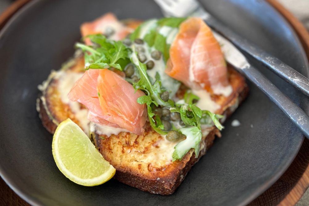 Smoked Salmon Brioche French Toast