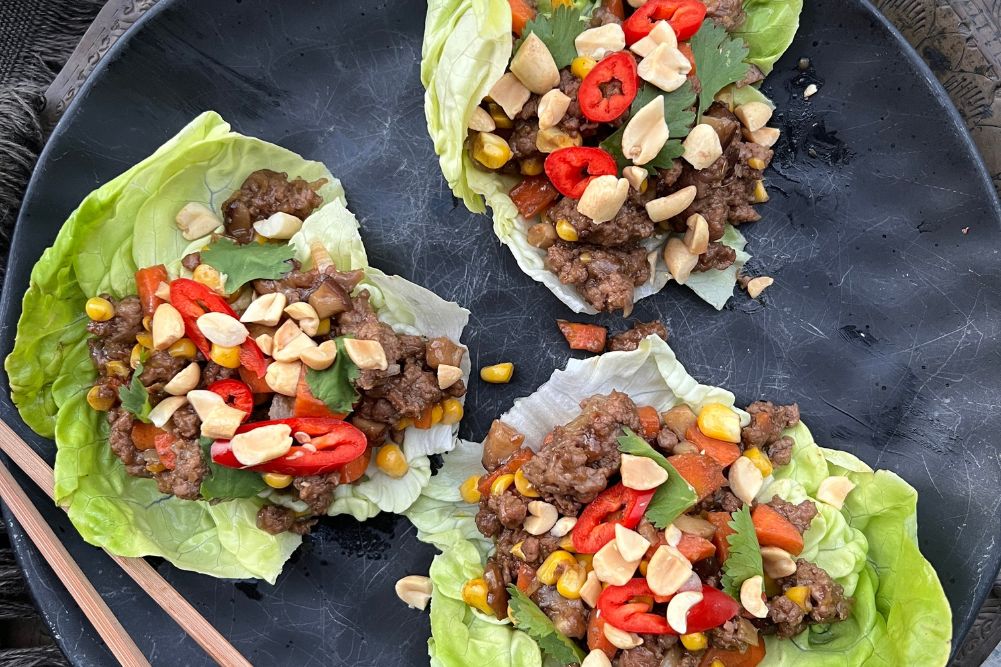 Wellbeing & Eatwell Cover Image 1001x667 (7) Beef Peanut Lettuce Cups