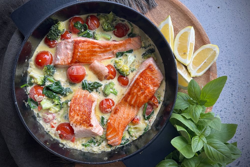 Wellbeing & Eatwell Cover Image 1001x667 (8) Creamy Mediterranean Salmon