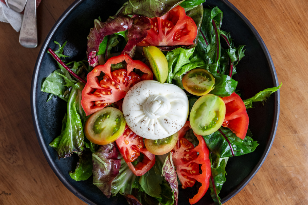 Bitter Leaf Salad With Heirloom Tomato & Burrata