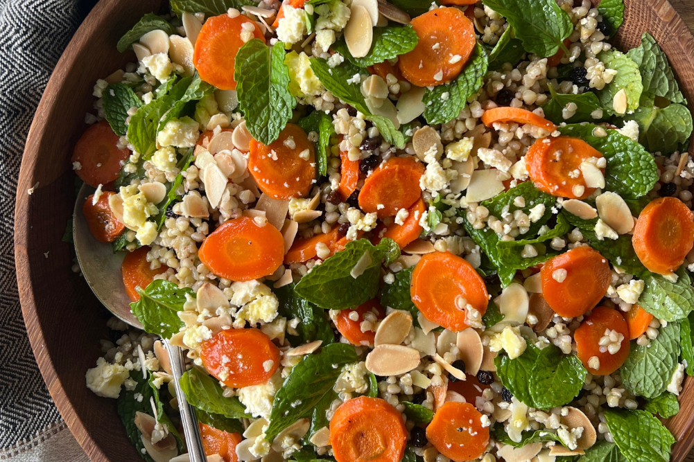 Buckwheat, Honey Carrots Feta Salad