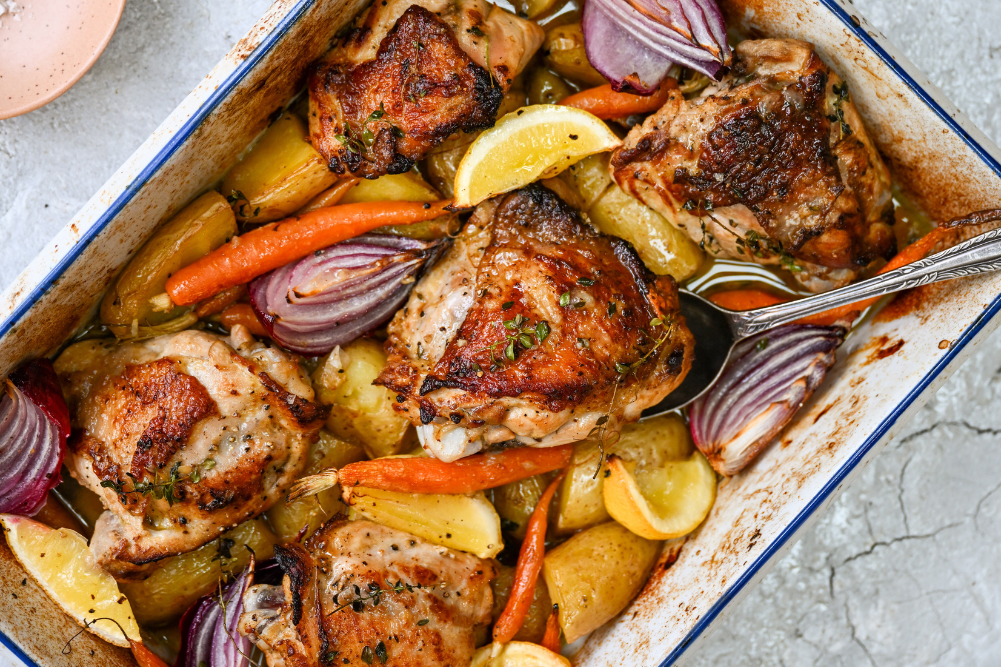 Dijon Chicken Tray Bake