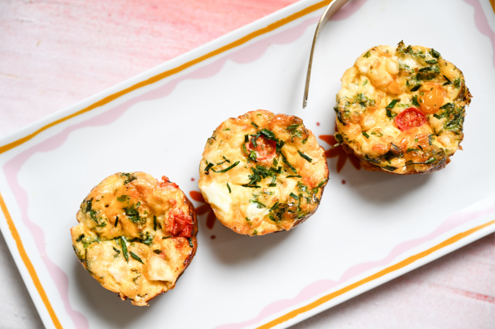 Kale, Tomato & Feta Frittatas