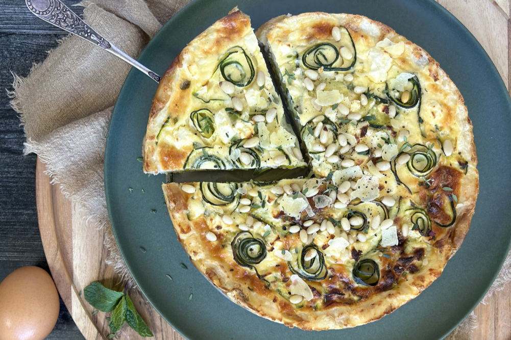 Zuchini Feta Tart