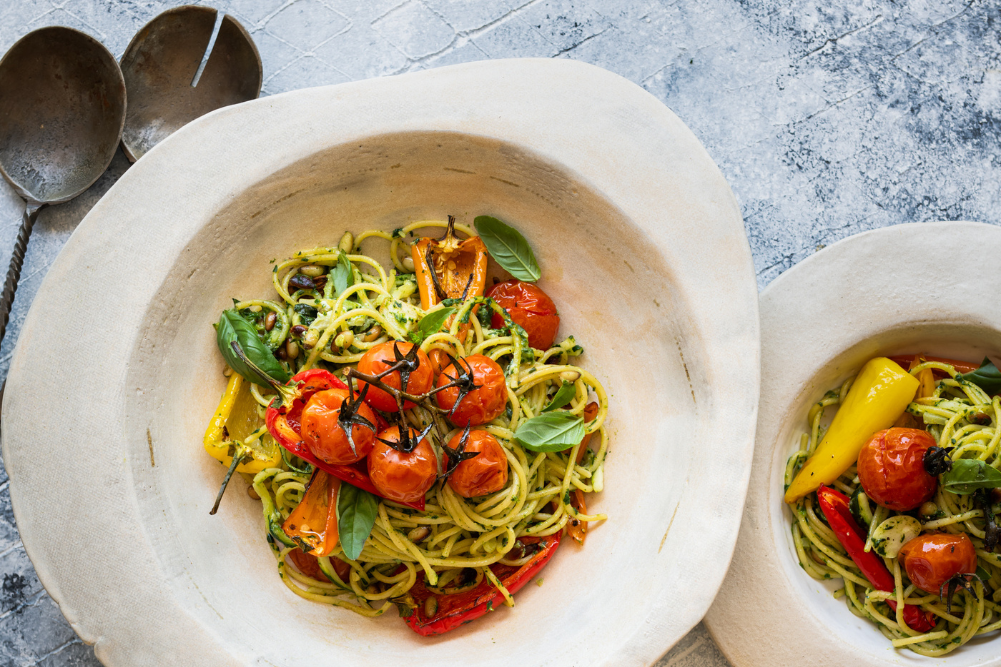 Roasted Capsicum & Cherry Tomato Spaghetti