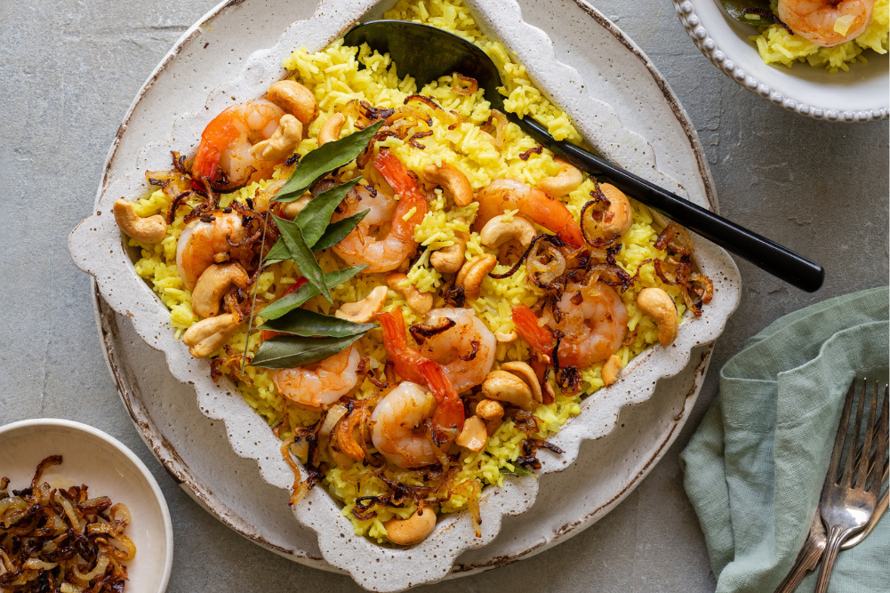 Yellow Rice With Prawns